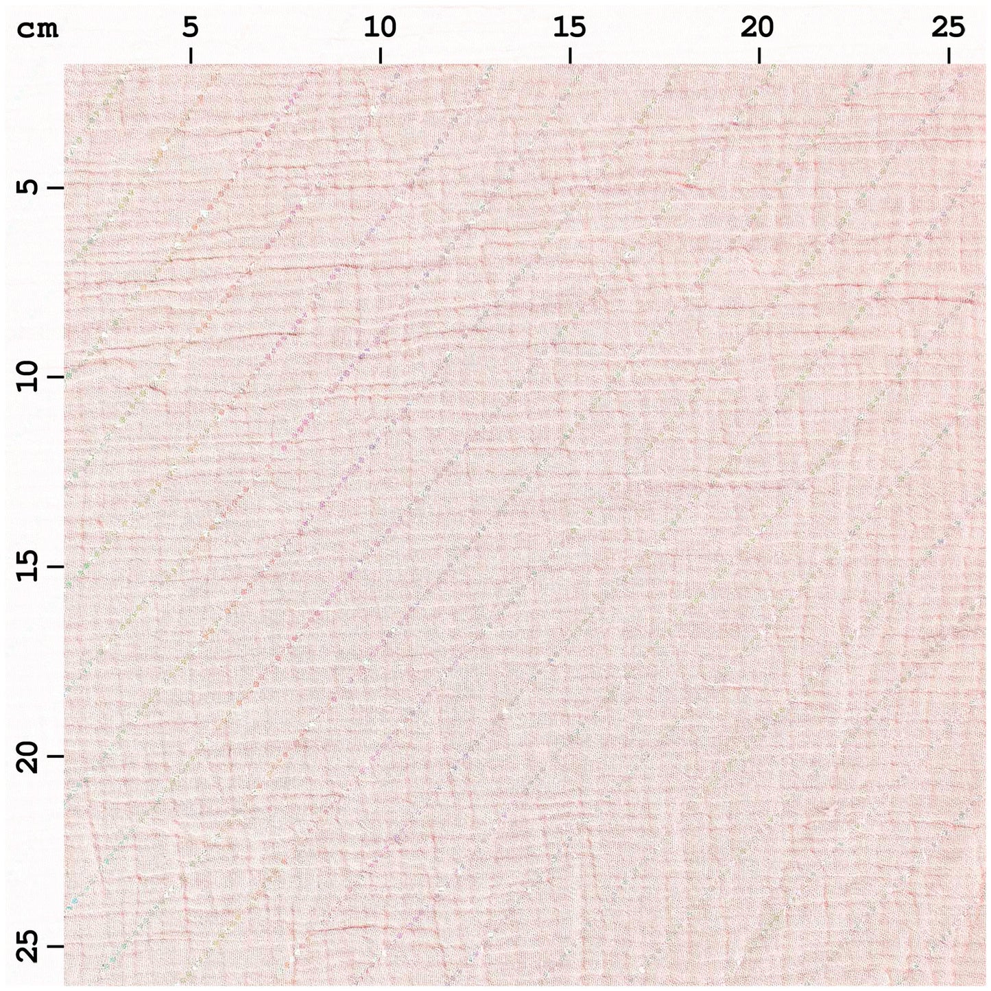 Musselin Krinkel Streifen rosa Hot Foil - Rico Design