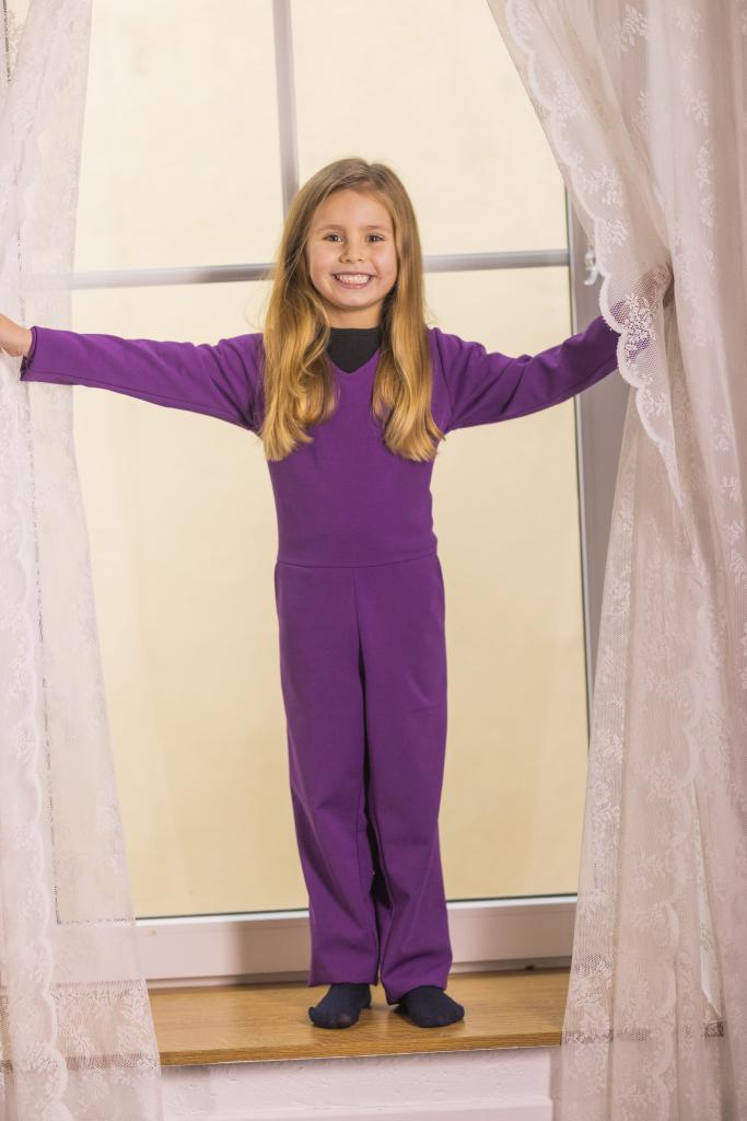 Twill Jersey uni fuchsia lila 1m