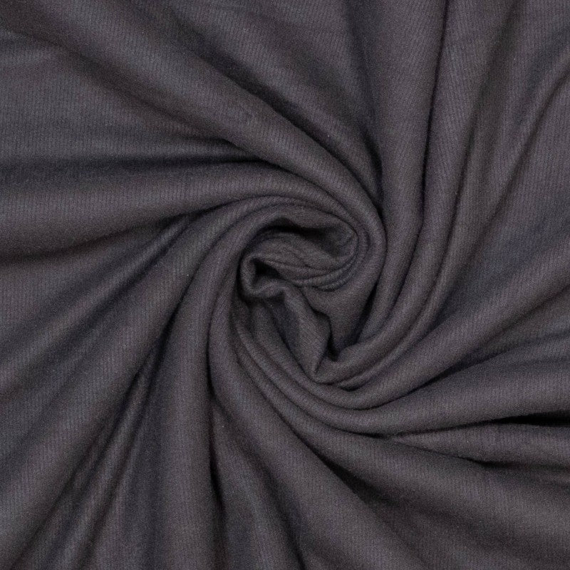 Rippenjersey Double Brushed superweich schwarz