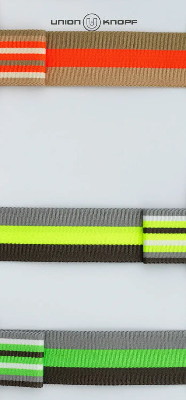 Gurtband Streifen neon gelb 40mm