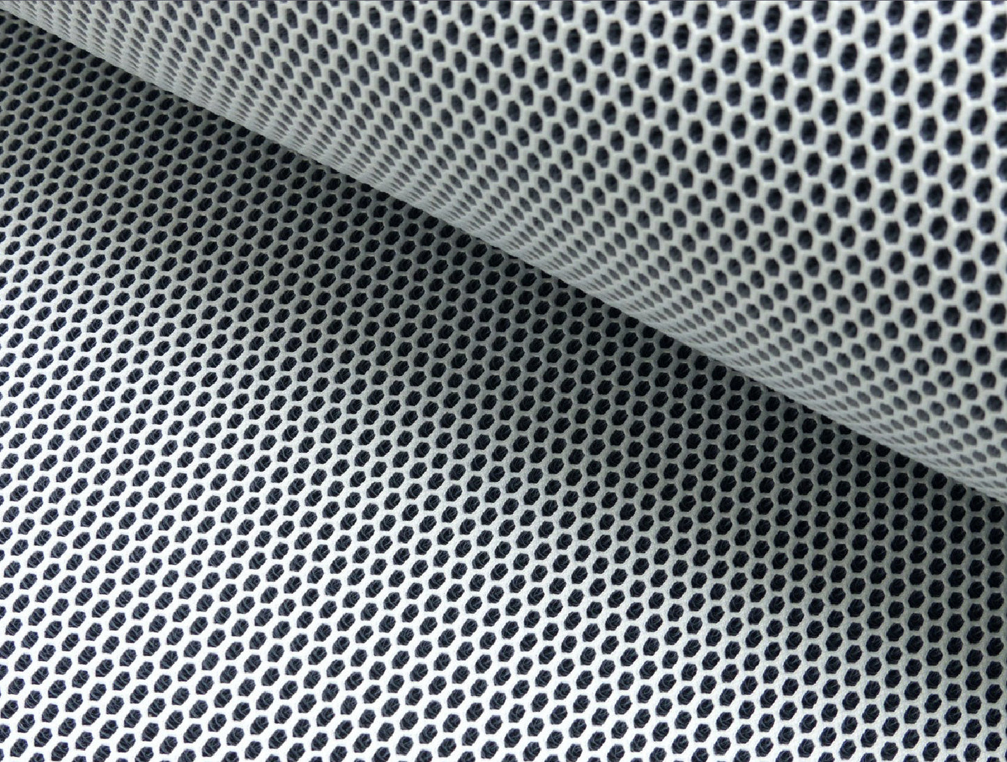 Netz 3D Mesh mit Geweberücken weiß