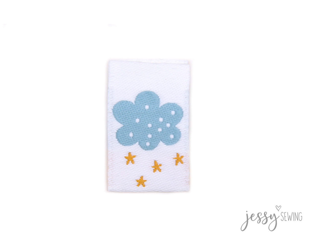 Label Weblabel "Wolke blau"