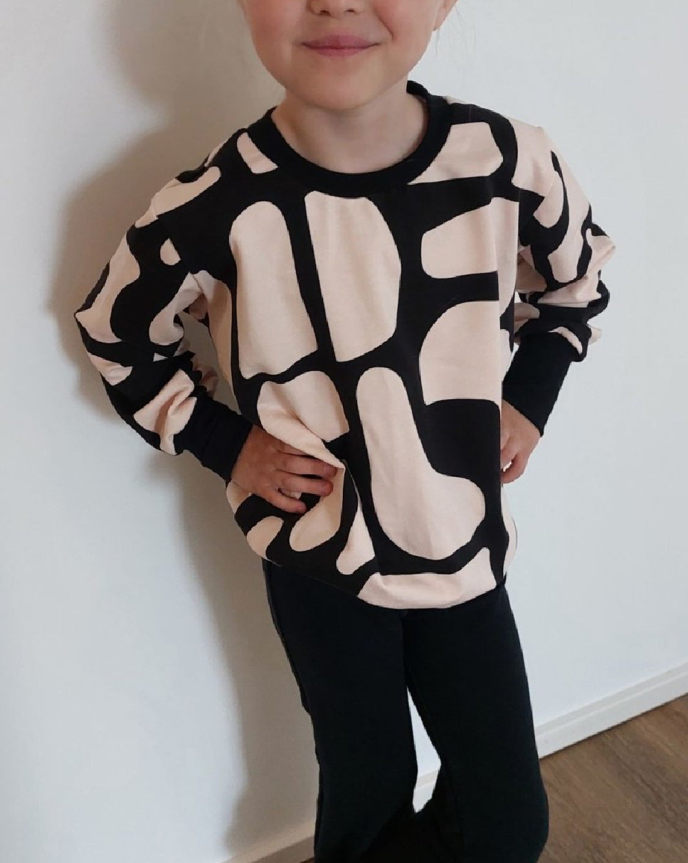 Sweat Abstrakt Fashion dunkel