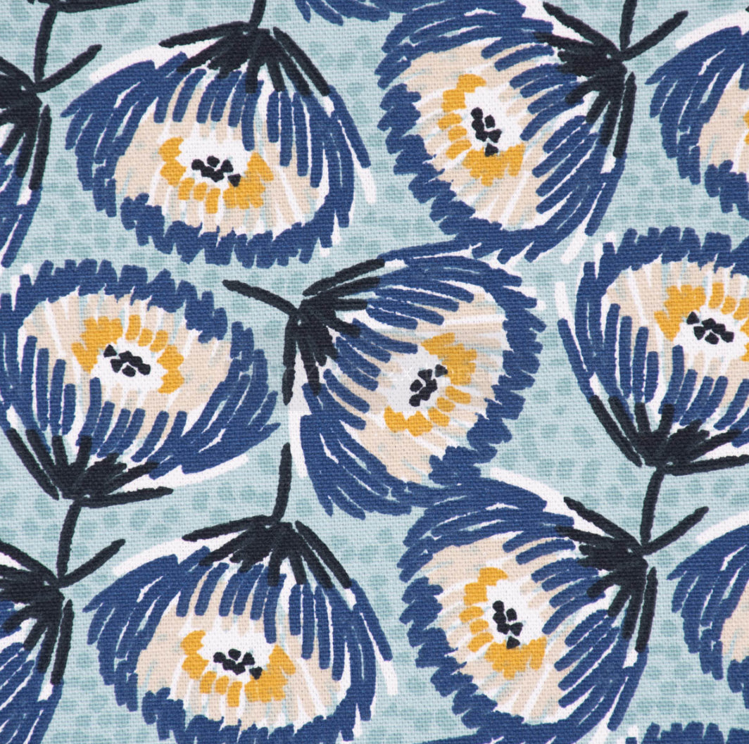 Canvas Tesaya Blumen klein Abstrakt blau