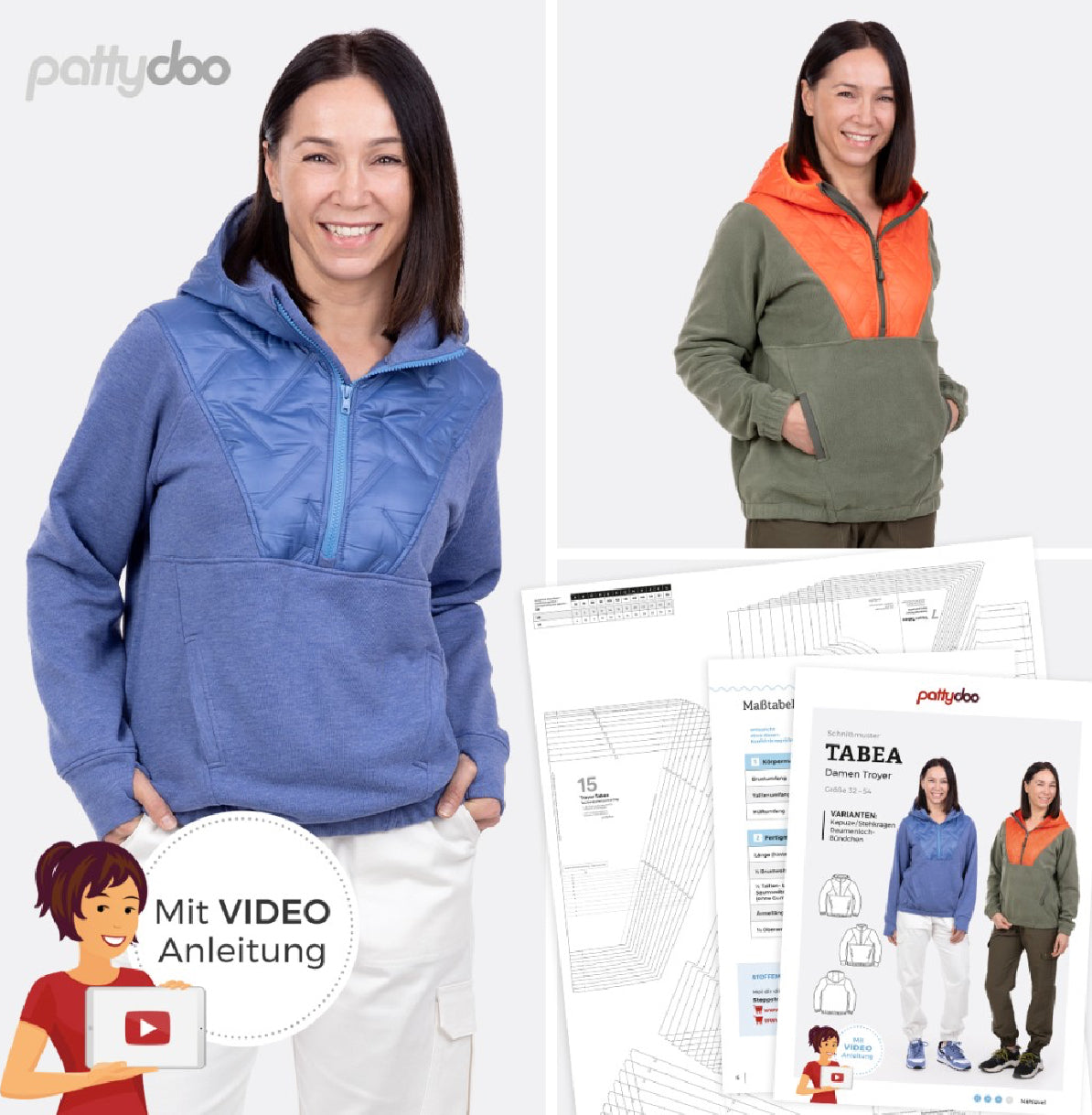 Pattydoo Damen Fleecepullover Troyer Tabea
