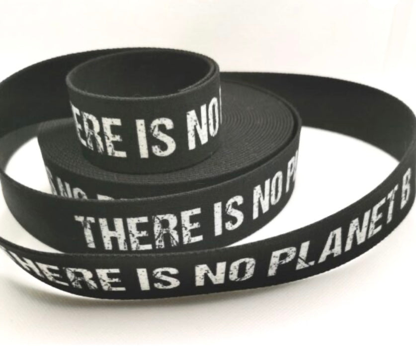 Gurtband - No PLANET B -schwarz 40mm