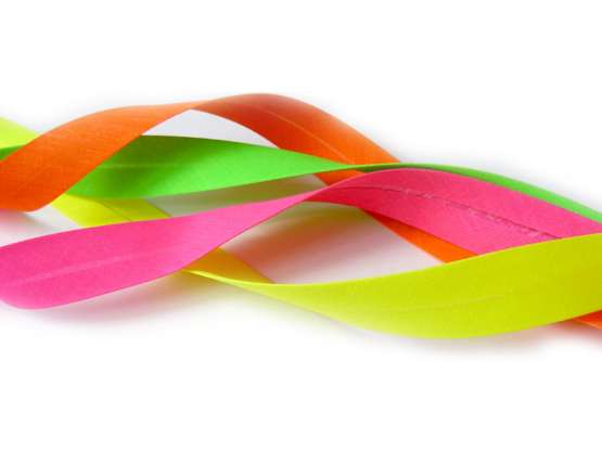 Baumwoll Schrägband gefalzt 40/20 neon gelb