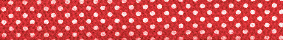 Baumwoll Schrägband gefalzt 40/20 Dots rot