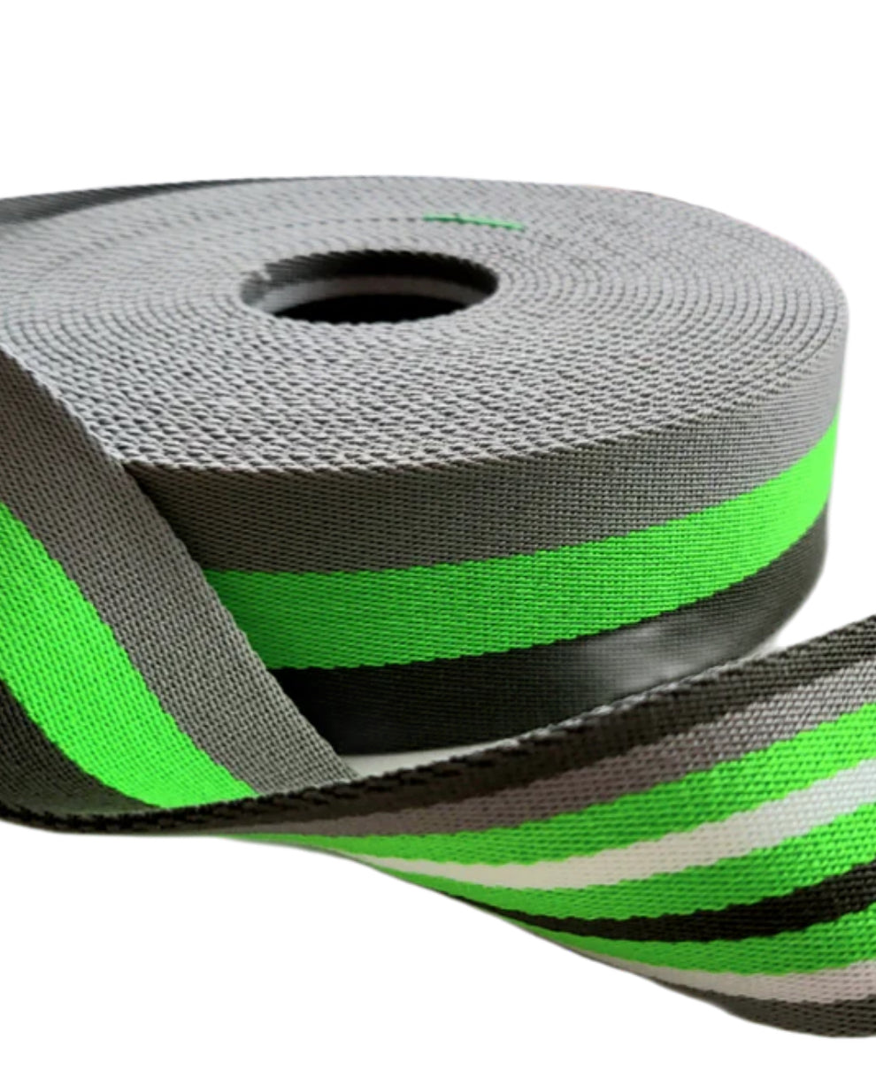 Gurtband Streifen neon grün 40mm