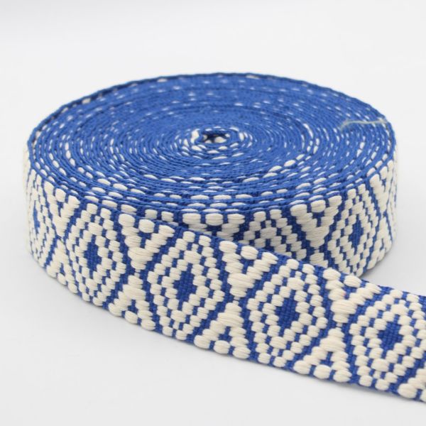 Gurtband Ethno blau 38mm