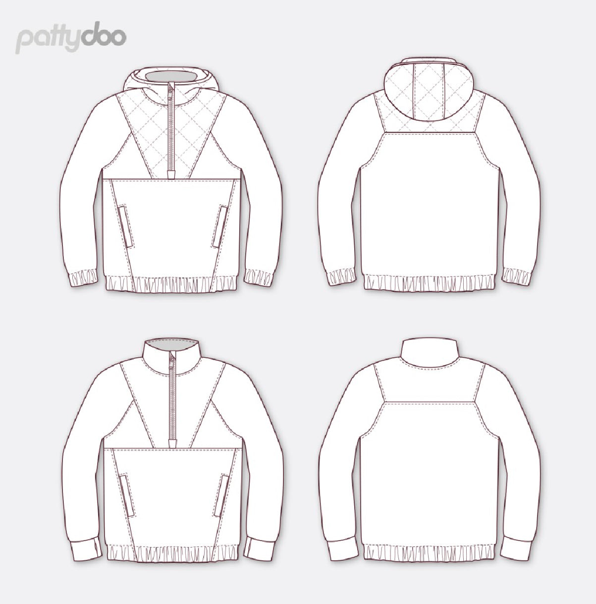 Pattydoo Damen Fleecepullover Troyer Tabea