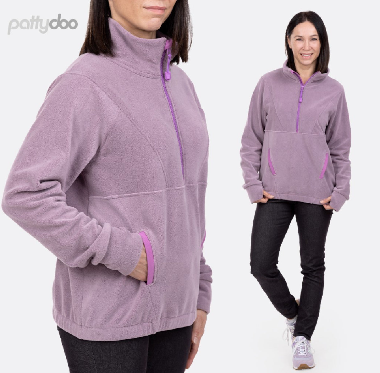 Pattydoo Damen Fleecepullover Troyer Tabea