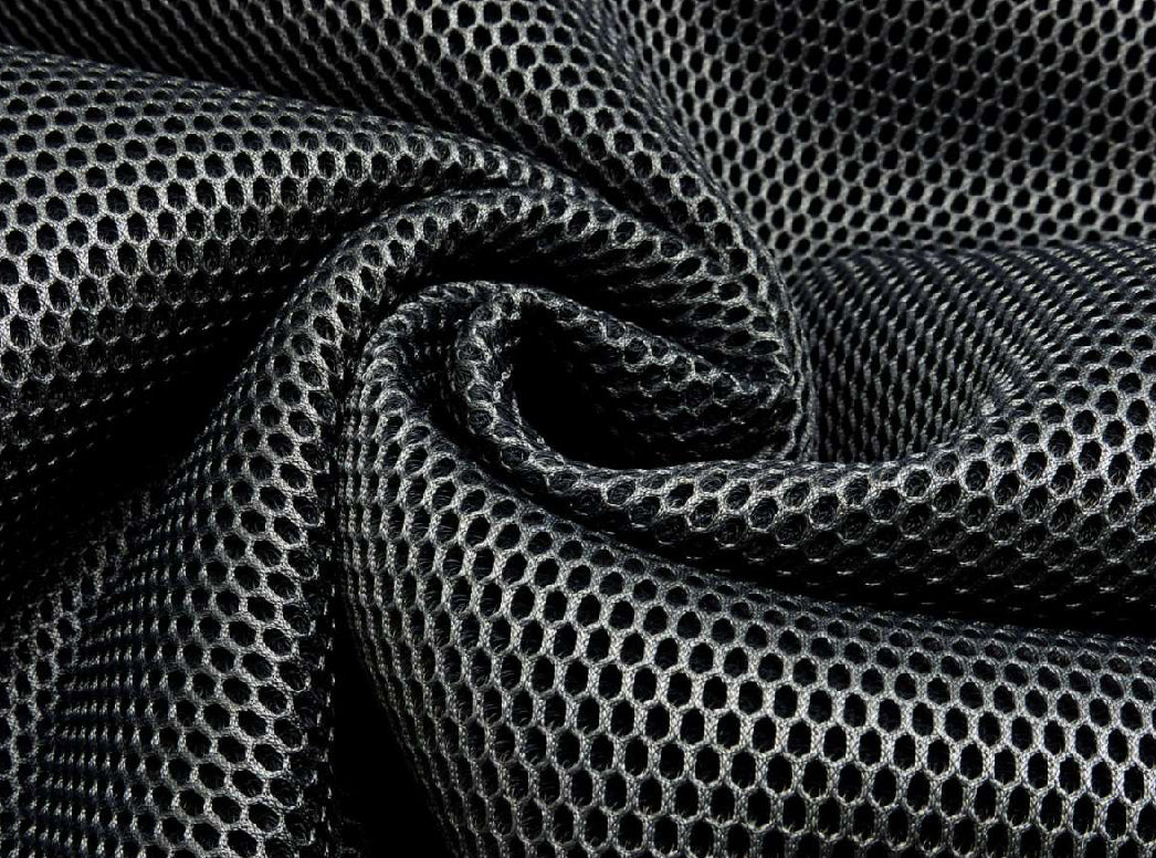 Netz 3D Mesh mit Geweberücken anthrazit