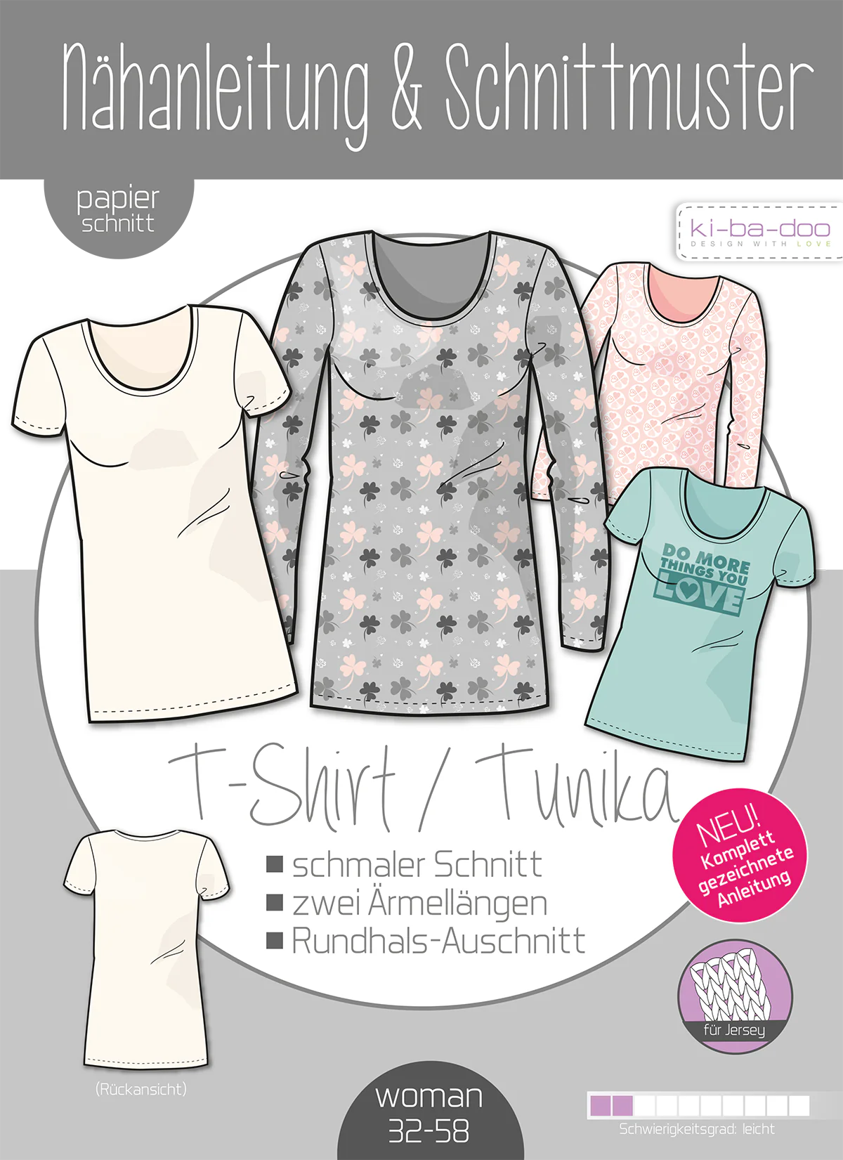 Ki-ba-doo Basic T-Shirt/ Tunika Damen