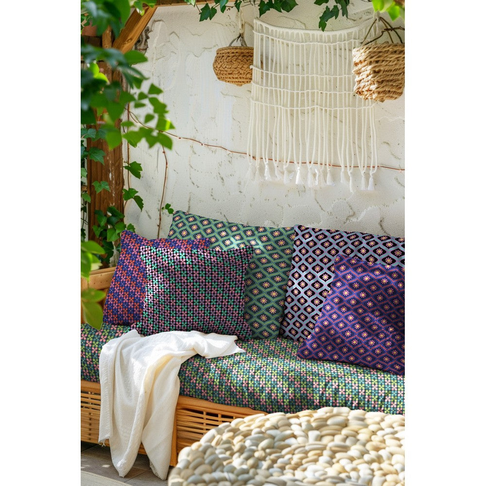 Beschichtete Baumwolle Flowers navy