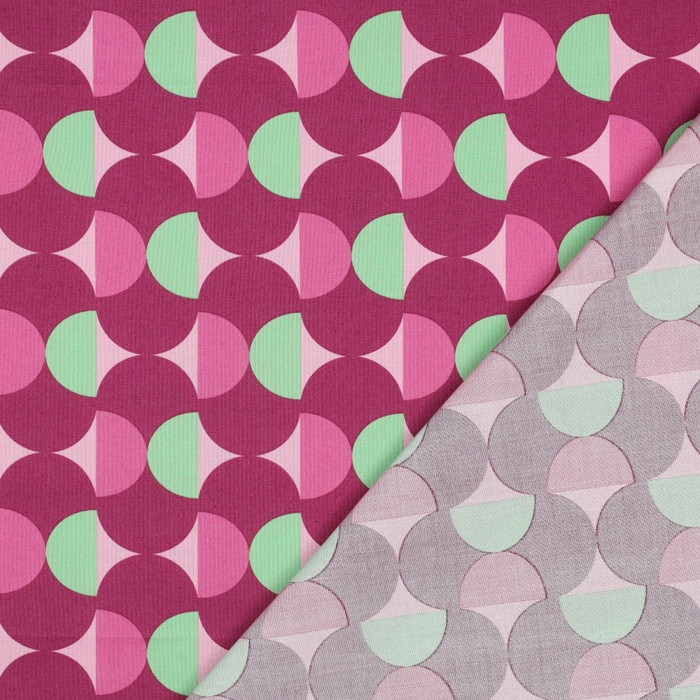 Beschichtete Baumwolle Graphic bordeaux
