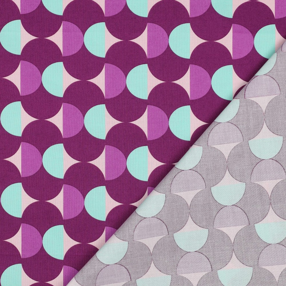 Beschichtete Baumwolle Graphic purple