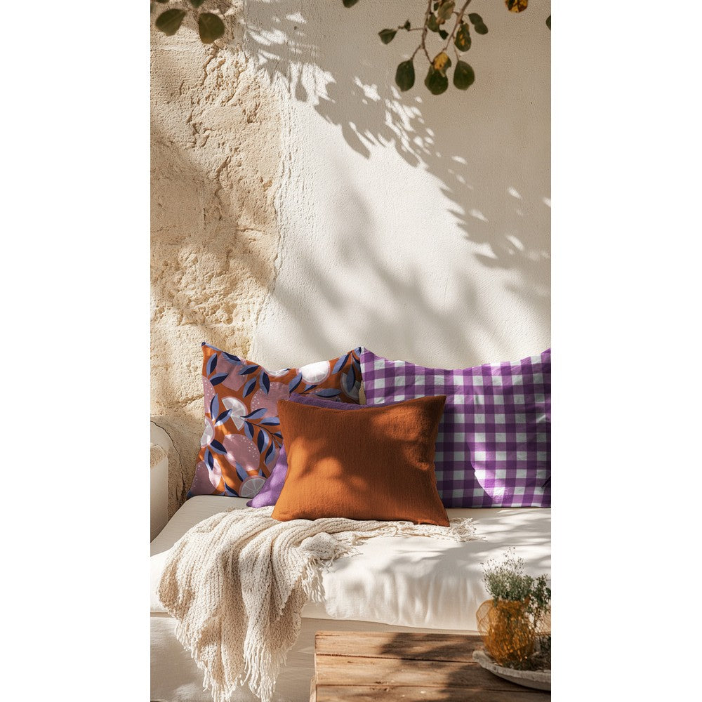 Beschichtete Baumwolle Lemons navy