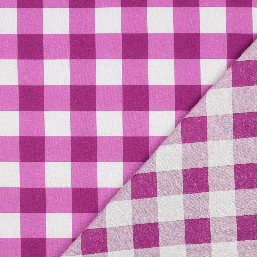 Beschichtete Baumwolle Checks lila
