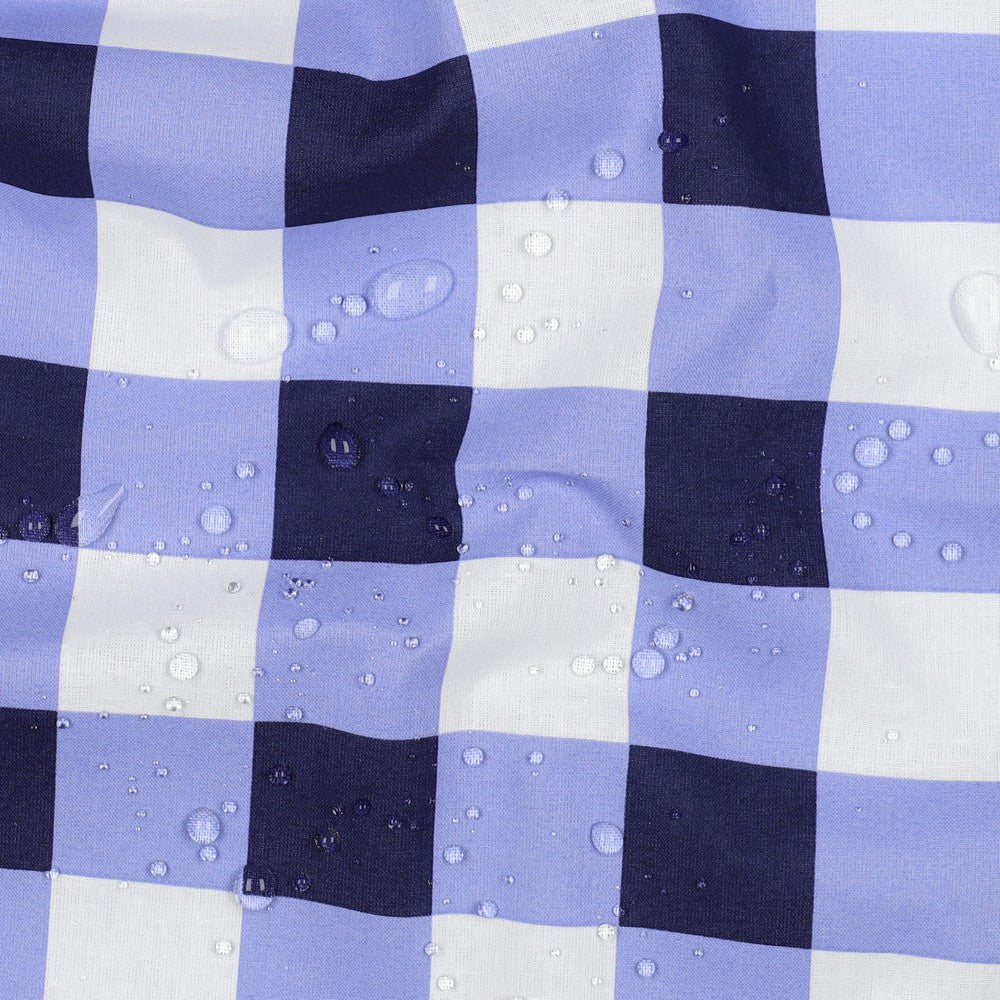 Beschichtete Baumwolle Checks blau