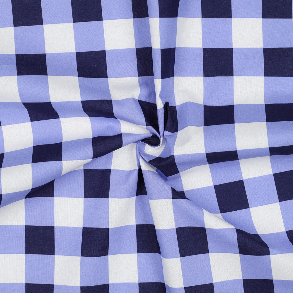 Beschichtete Baumwolle Checks blau