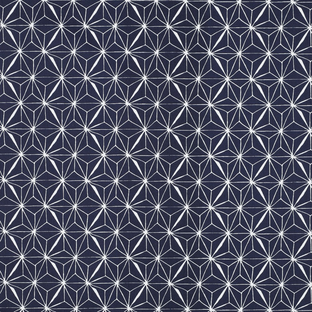 Beschichtete Baumwolle Abstrakt dunkelblau