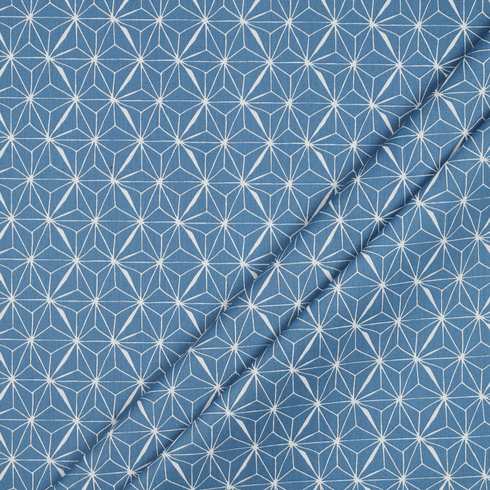 Beschichtete Baumwolle Abstrakt jeansblau