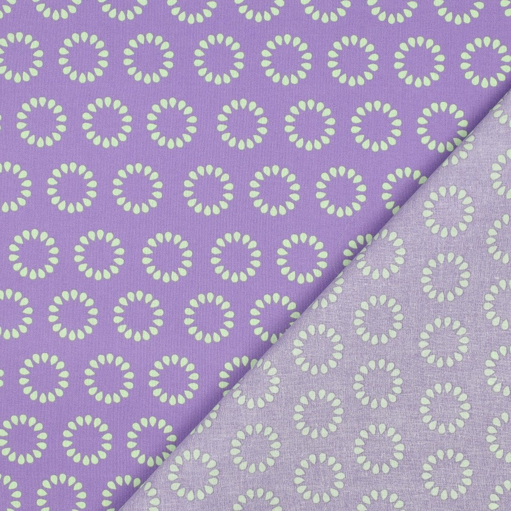 Beschichtete Baumwolle Circles lavender