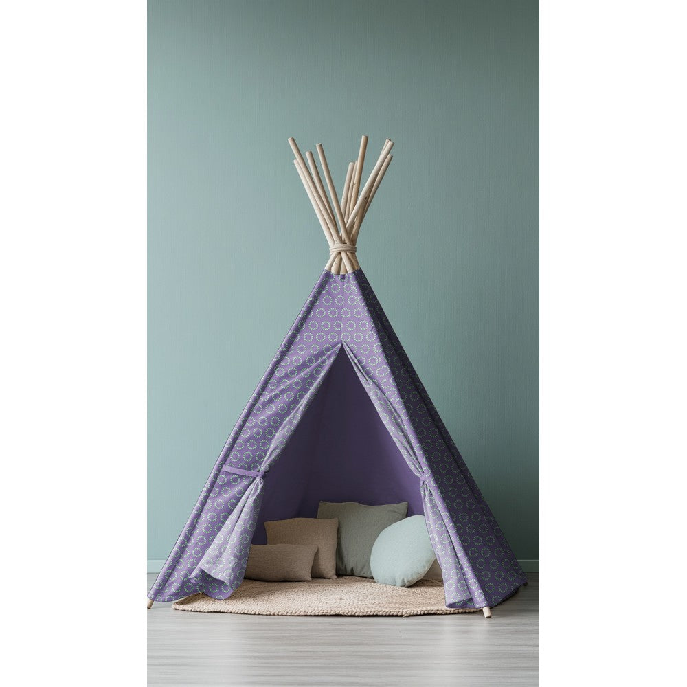 Beschichtete Baumwolle Circles lavender