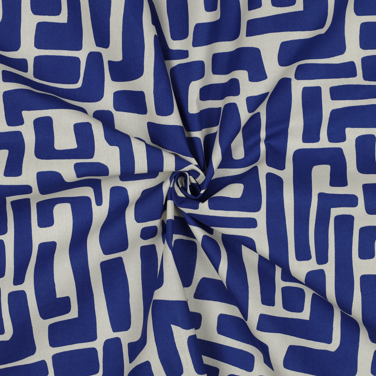 Beschichtete Baumwolle Abstract cobalt