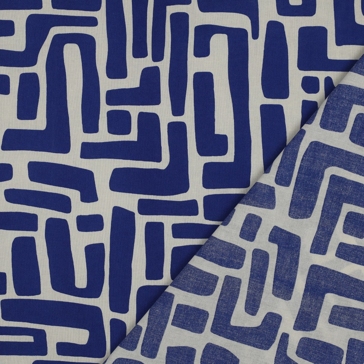 Beschichtete Baumwolle Abstract cobalt