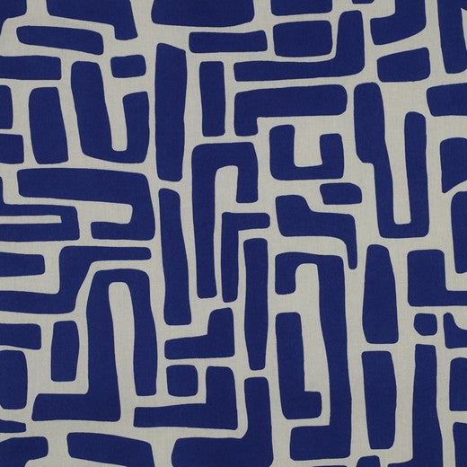 Beschichtete Baumwolle Abstract cobalt