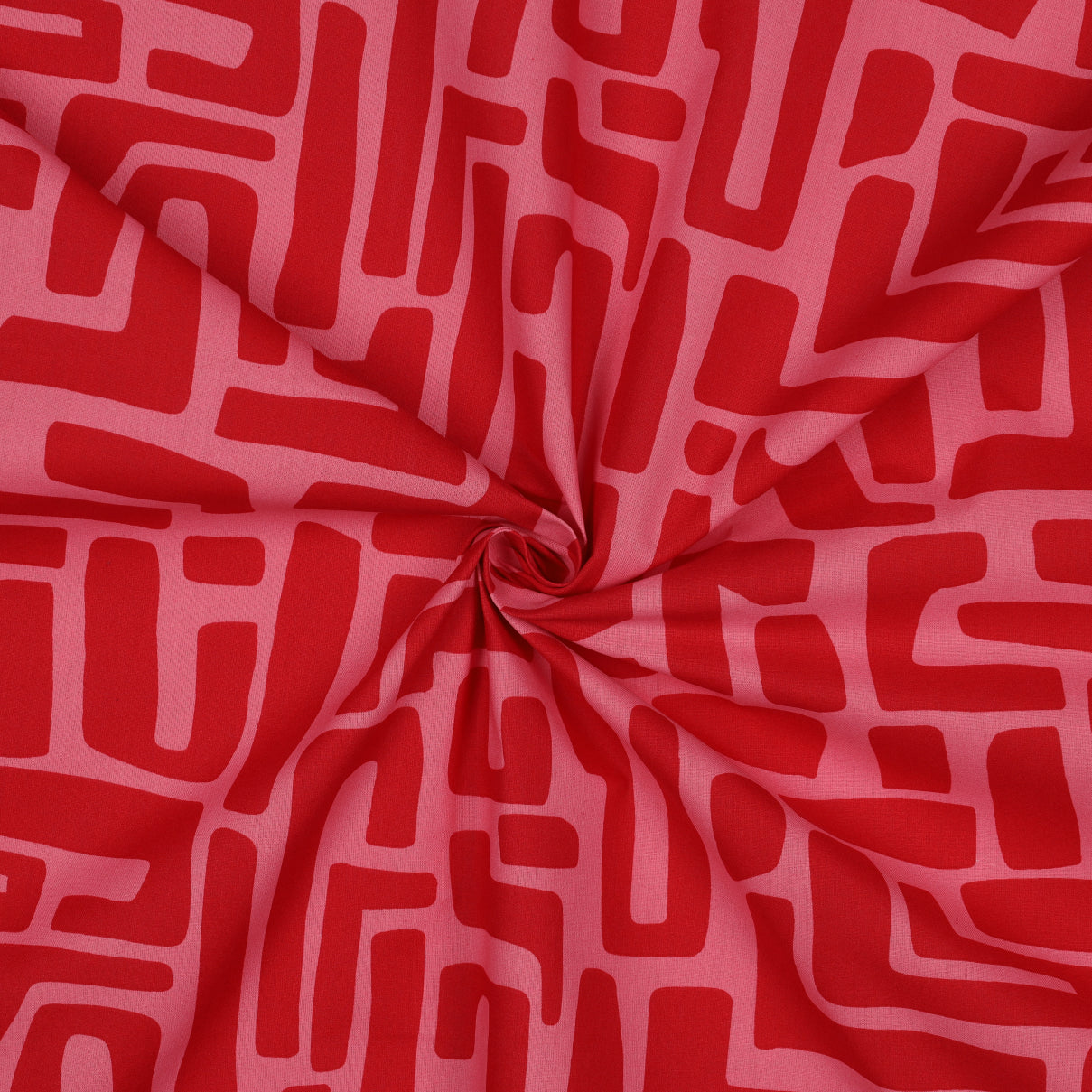 Beschichtete Baumwolle Abstract rot