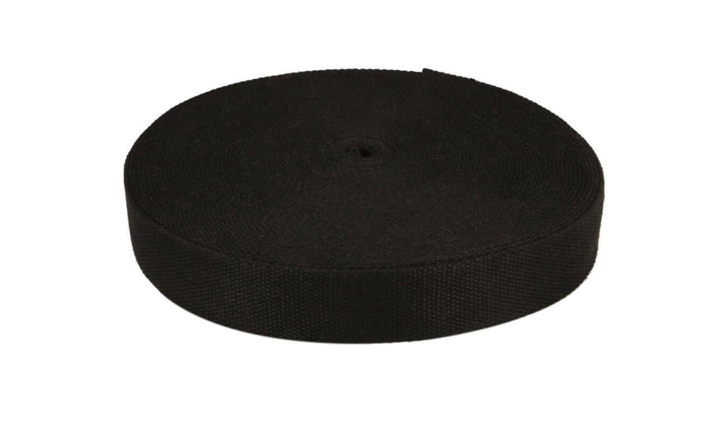 Gurtband Baumwolle 38mm schwarz