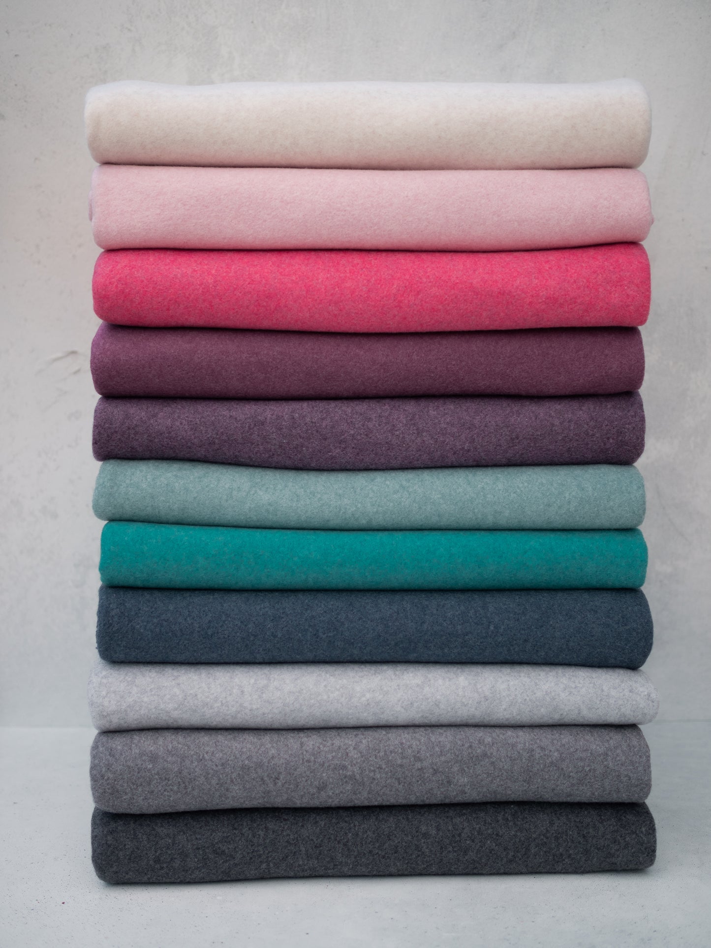 Baumwollfleece Cassy pink meliert