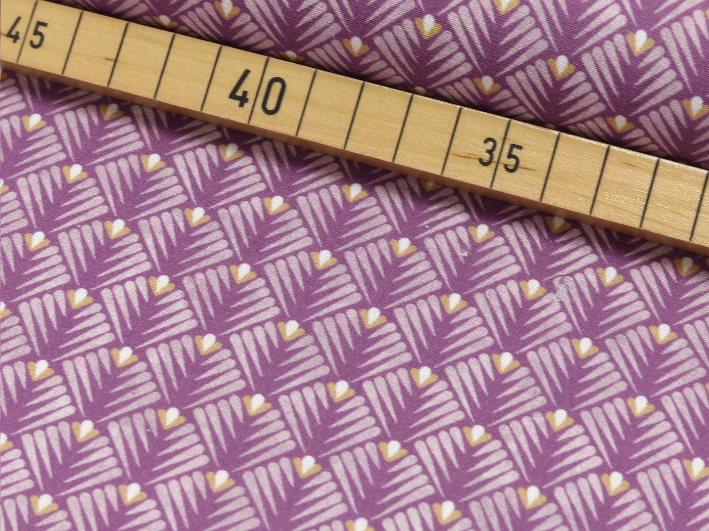 Baumwolle Geo lila mauve