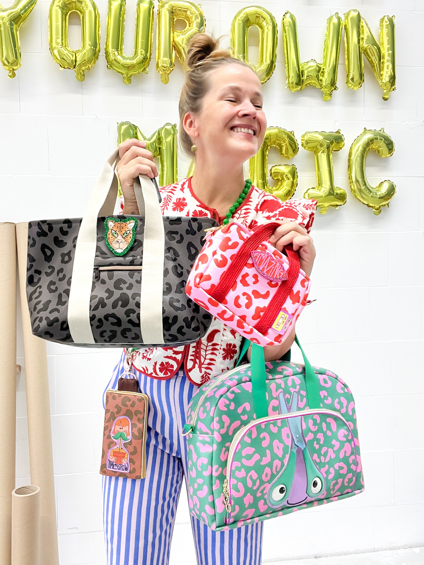 Kunstleder Happy Leo by Cherry Picking mint koralle