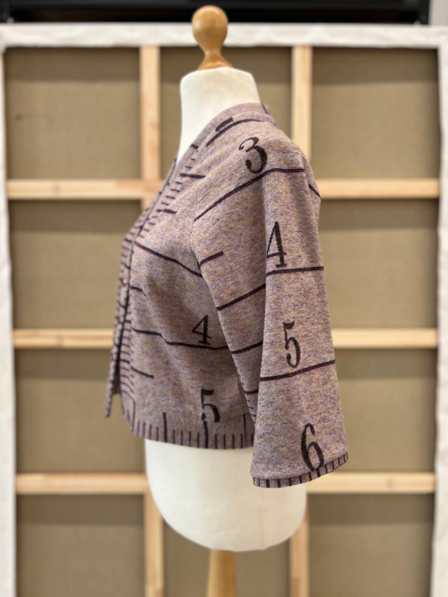 Jacquard Jersey Long Story Maßband XXL Panel 210cm