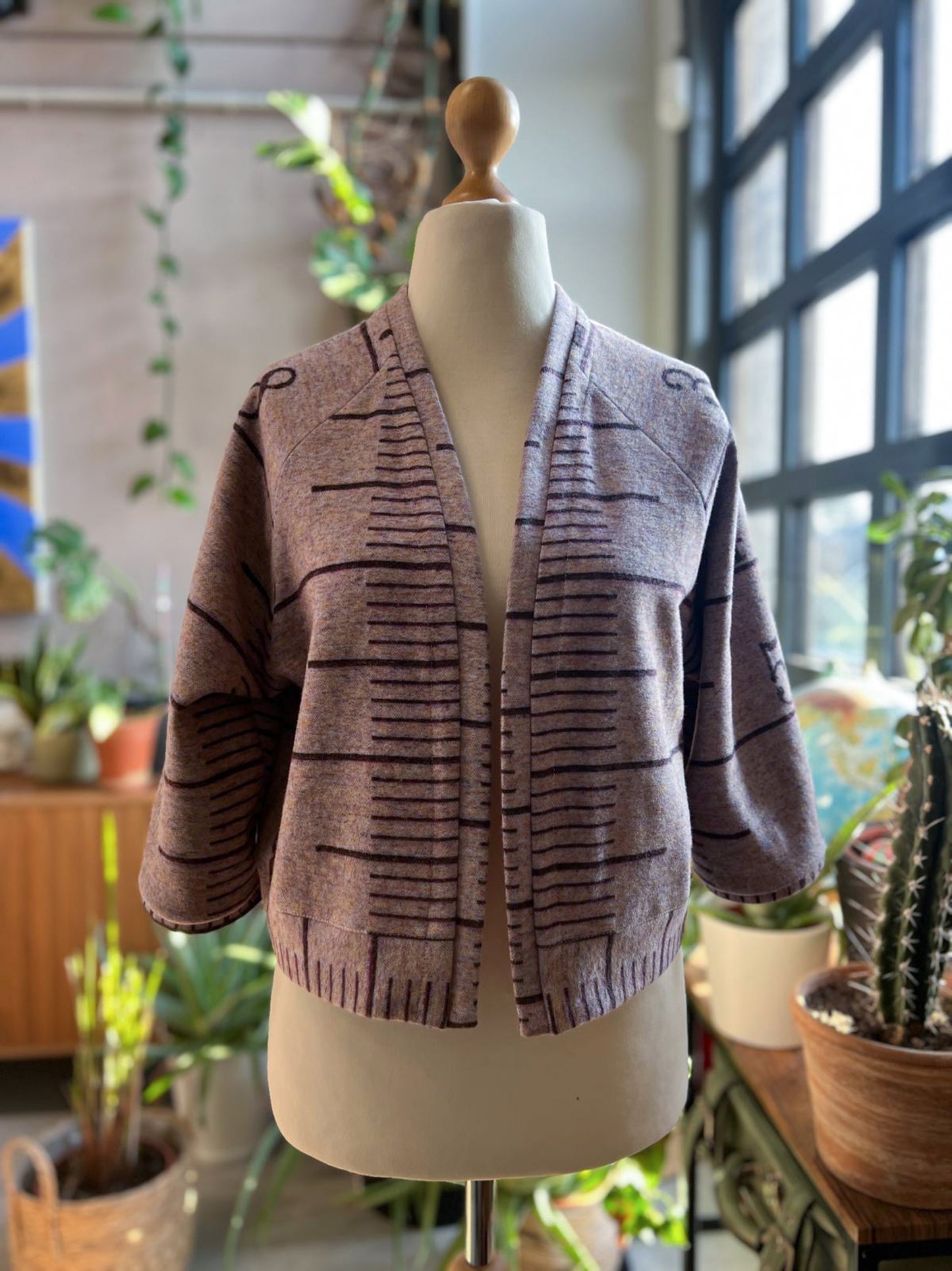 Jacquard Jersey Long Story Maßband XXL Panel 210cm