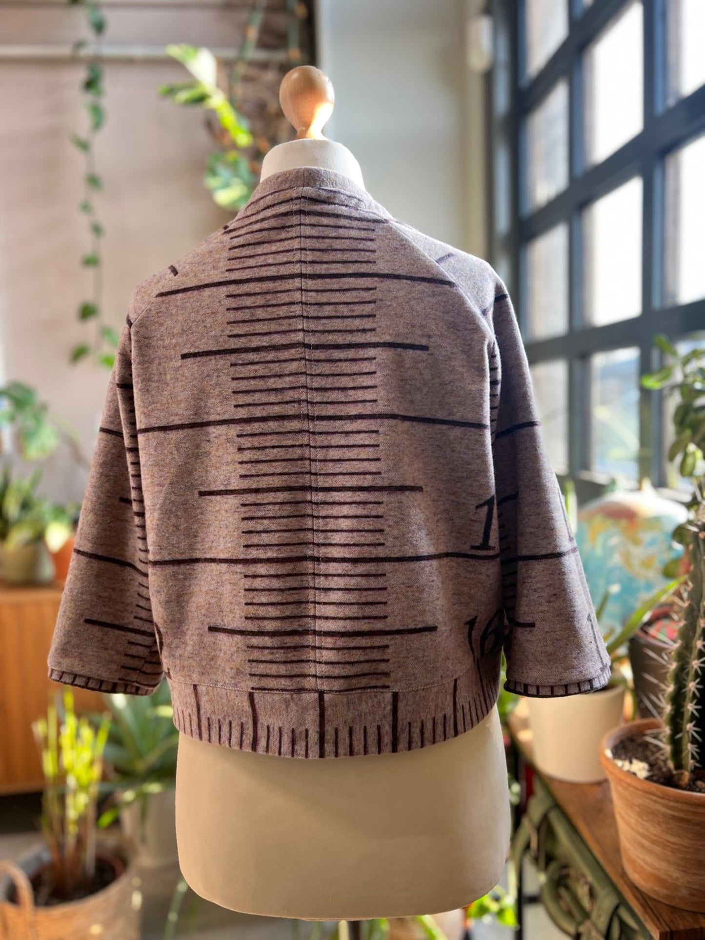 Jacquard Jersey Long Story Maßband XXL Panel 210cm