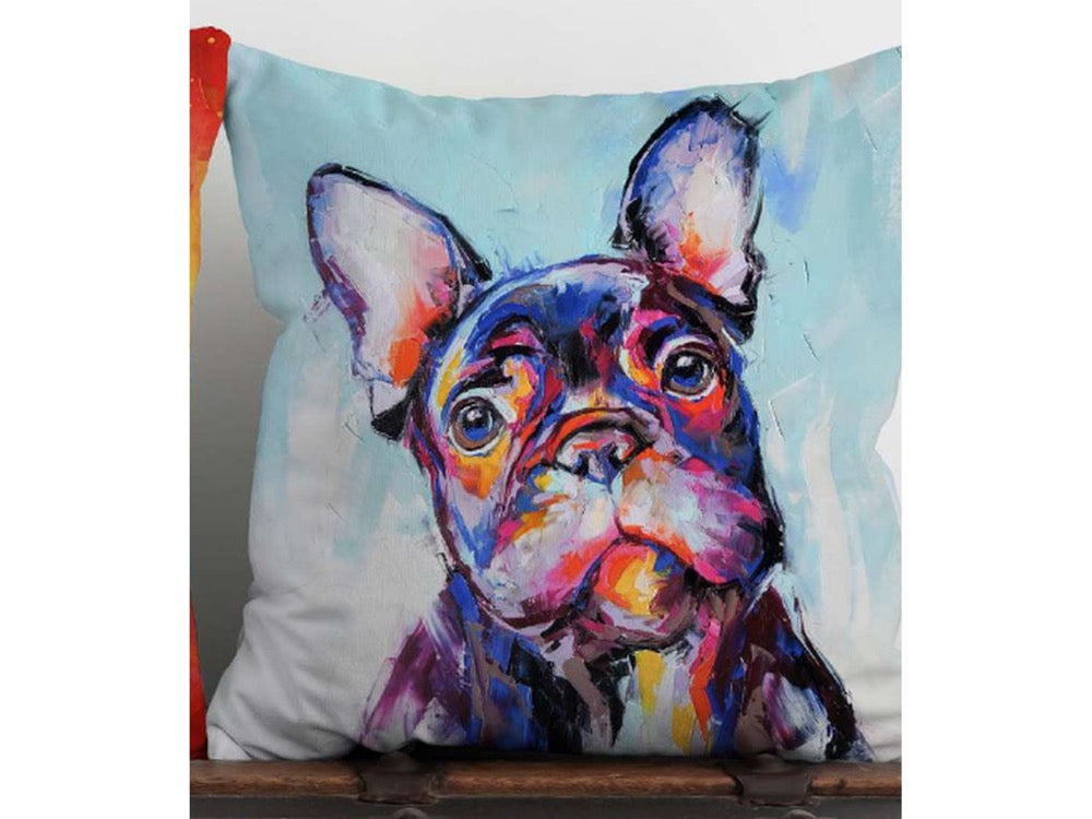 Paneldruck Bulldog Kissen