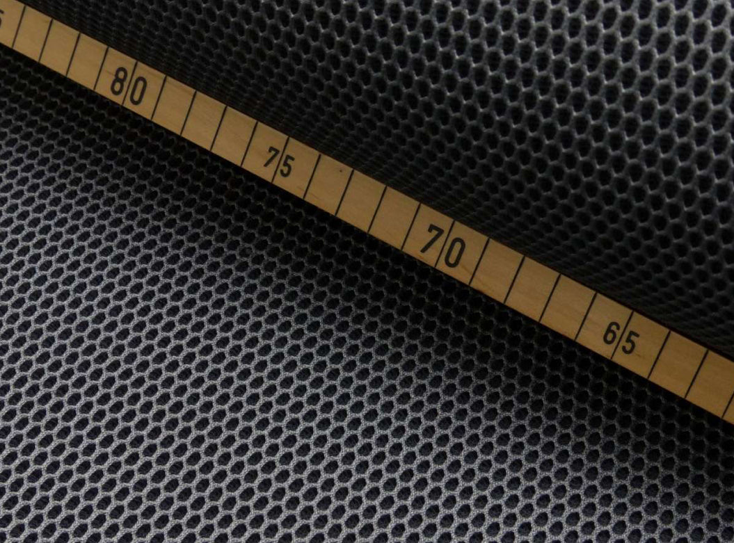Netz 3D Mesh mit Geweberücken anthrazit
