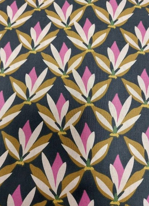 Baumwolle Blätter anthrazit