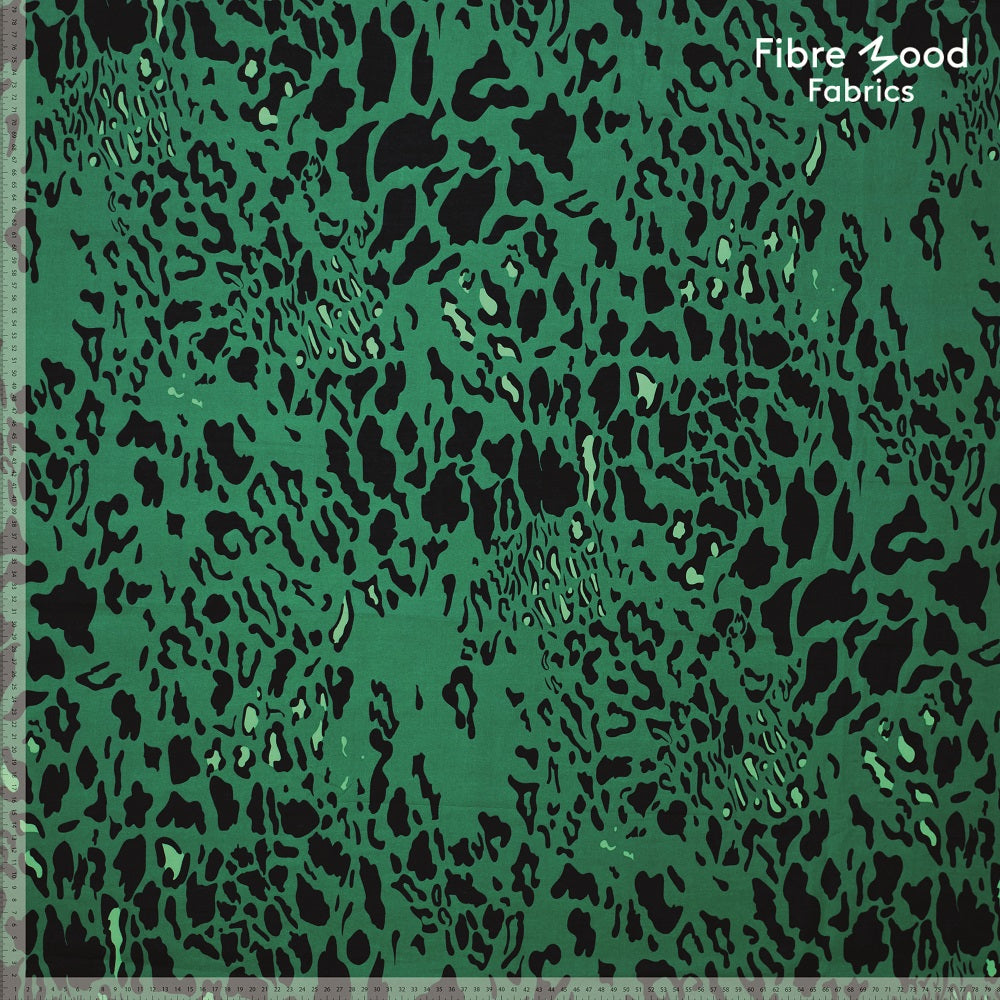Fibre Mood Baumwollpopeline Animalprint grün