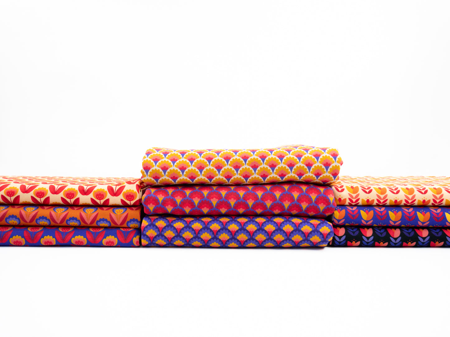 Jersey Feather Fan by jojulein design Blumenfächer blau