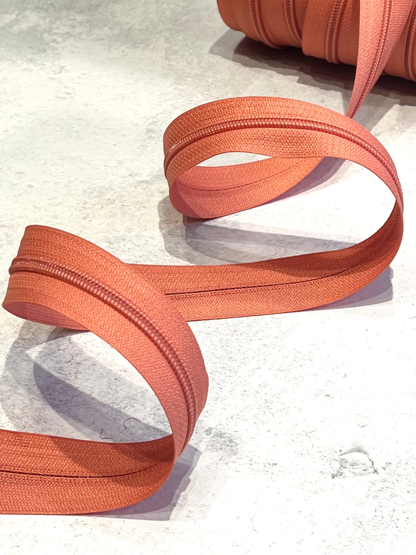 Endlos Reißverschluss P10 sizilianische orange inkl.2 Schiebern