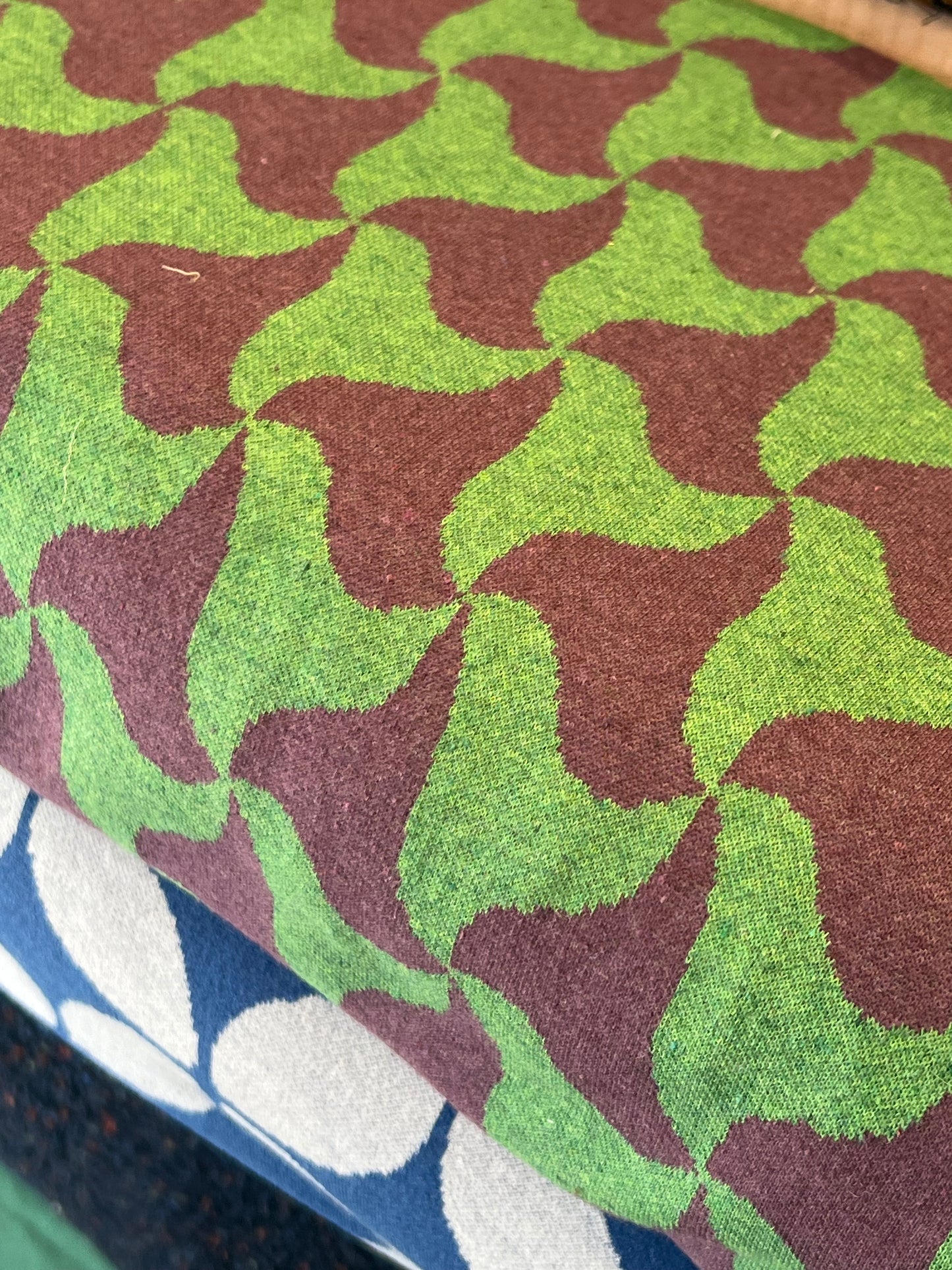 jacquardstoff recycled Abstract grün lilac