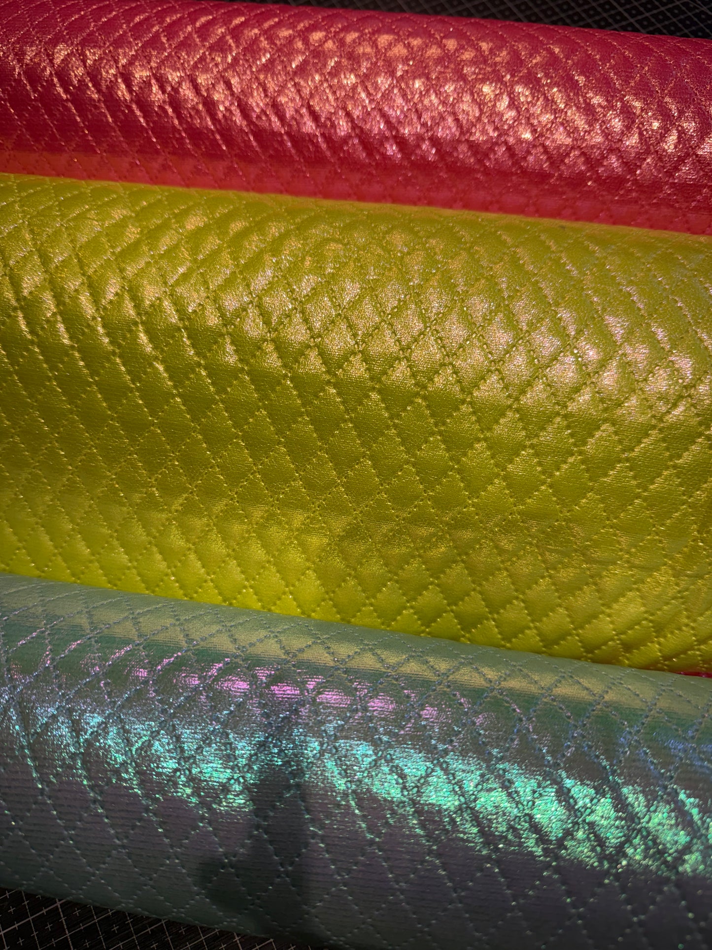 Taschenstoff Stepper holografisch fuchsia fluor