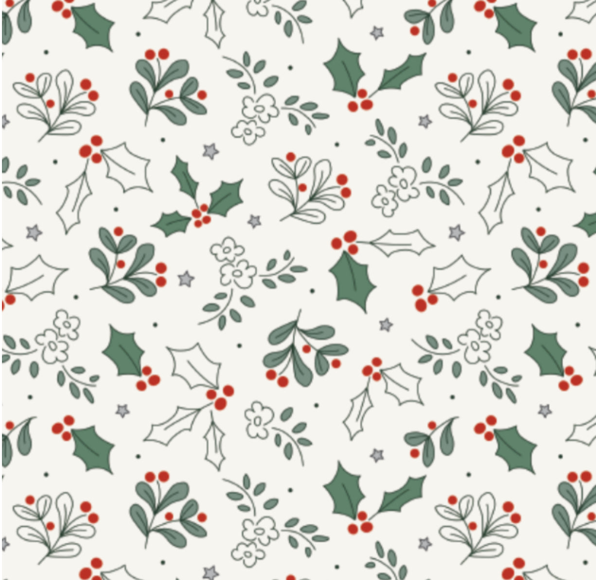 Baumwolle Weihnachten Ilex