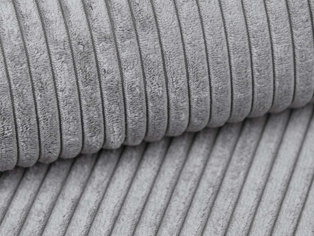 Cord Samt Cordula hellgrau